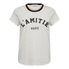 Haute L'Amitié Neckline Logo Tee Off-White/Mocca